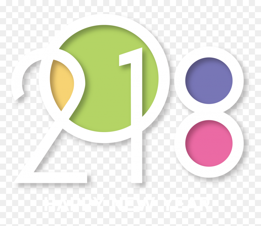 2018 Colorful Png Image - Circle, Transparent Png - happy new year 2018 png