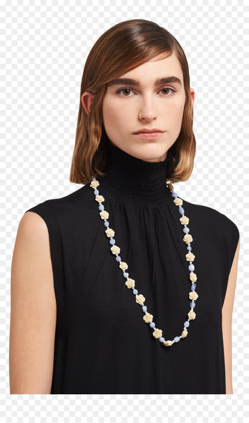 "prada Rose Necklace 2" - Photo Shoot, HD Png Download - jewellery model png