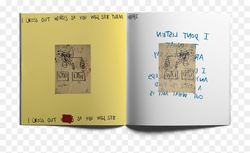 Basquiat Spread 3 No Background, HD Png Download - cross out png