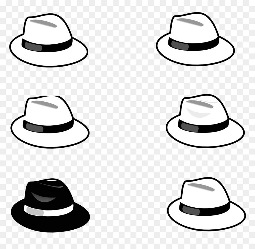 Collection Of Six - Hats Black And White, HD Png Download - mlg fedora png