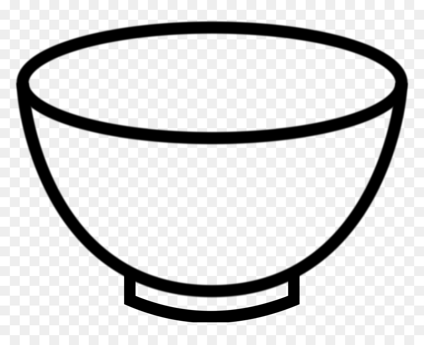 Empty Bowl Clip Arts - Bowl Black And White, HD Png Download - bowl png