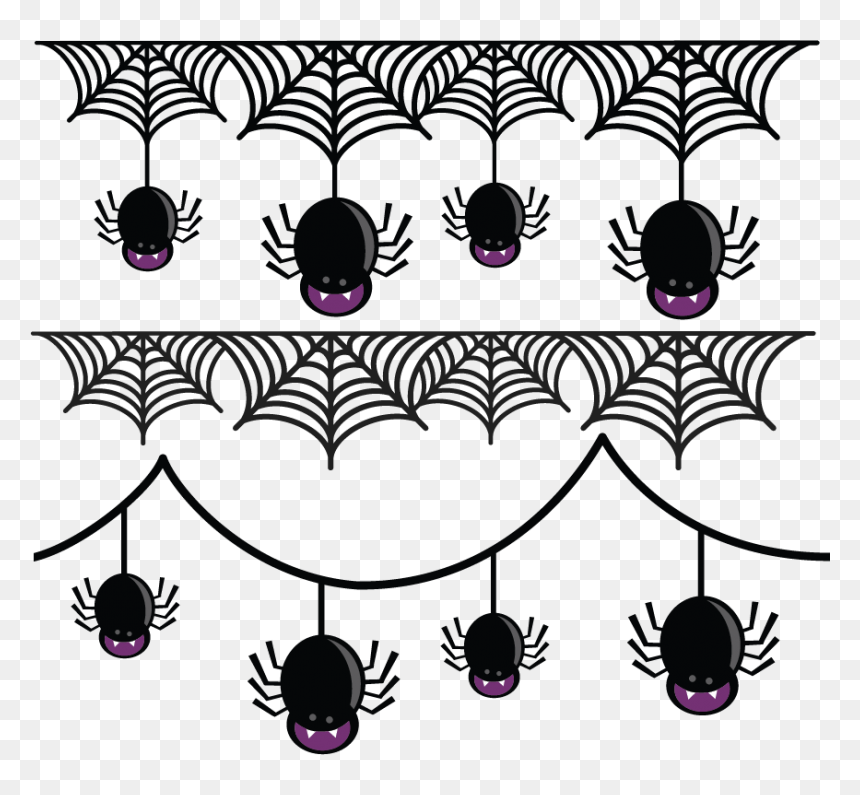 Miss Kate Cuttables - Halloween Spider Web Banner, HD Png Download - spiderweb png