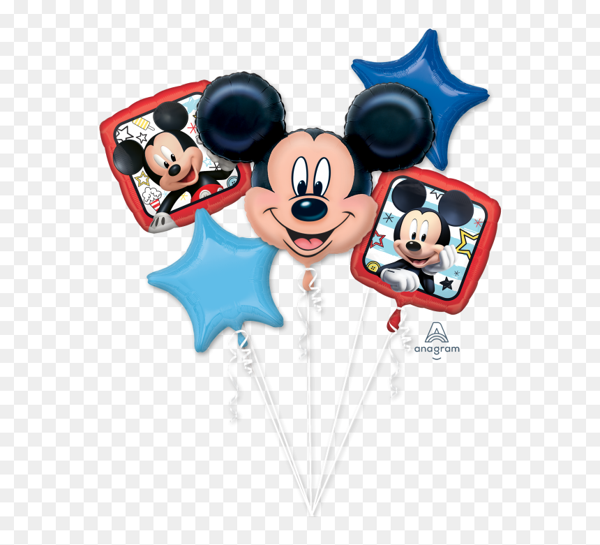Mickey Mouse Bouquet - Mickey Mouse Head Mylar Balloon, HD Png Download - mickey mouse head png
