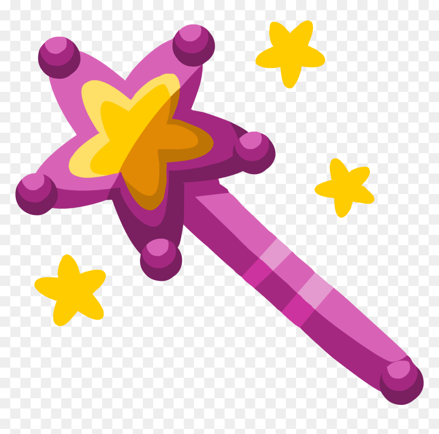 3 Free Magic Wand - Transparent Pink Magic Wand, HD Png Download - wand png