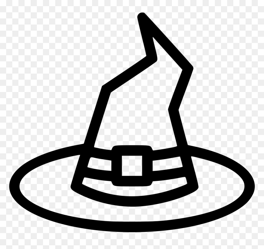 980 X 880 - Magic Png Black And White, Transparent Png - wizard hat png
