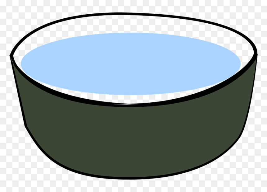 Hd Dog Bowl Free Vector Graphic Bowl Water Drink Dog - Water Bowl Clip Art, HD Png Download - bowl png