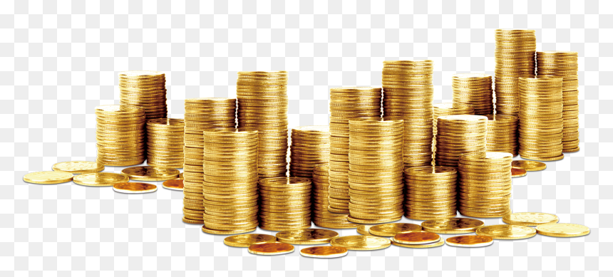 Indian Coins Images Png, Transparent Png - stack of money png