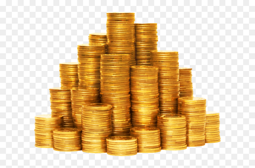 Money Coins Transparent Background, HD Png Download - stack of money png