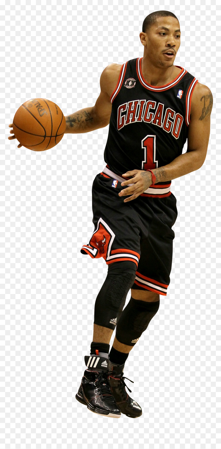 Derrick Rose Bulls Png, Transparent Png - basketball player png