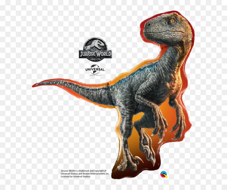 Picture 2 Of - Jurassic World Foil Balloon, HD Png Download - velociraptor png