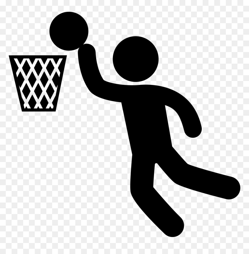 Basketball Player Scoring - Playing Basketball Icon, HD Png Download - basketball player png