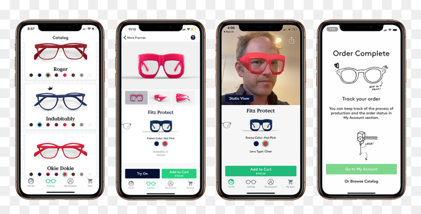 Fitz Protect Download App Phone Image - Glasses, HD Png Download - phone frame png