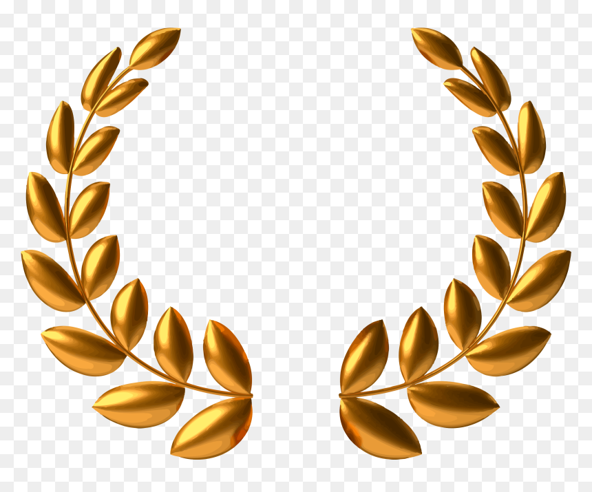 Laurel Leaf Gold Template , Png Download - Gold Laurel Leaf Png, Transparent Png - laurel png