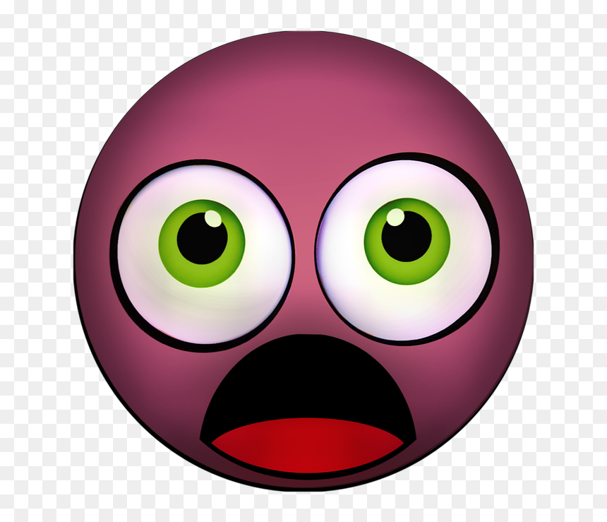 Cute Vector Gradient Emoji Png Image - Mouth Hanging Open Cartoon, Transparent Png - scared emoji png
