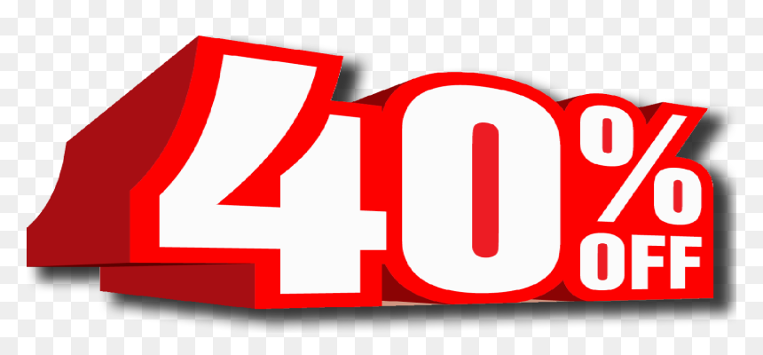 All Regular Priced Items Will Be 40% Off Friday And - Transparent Background 40 Discount, HD Png Download - discount png