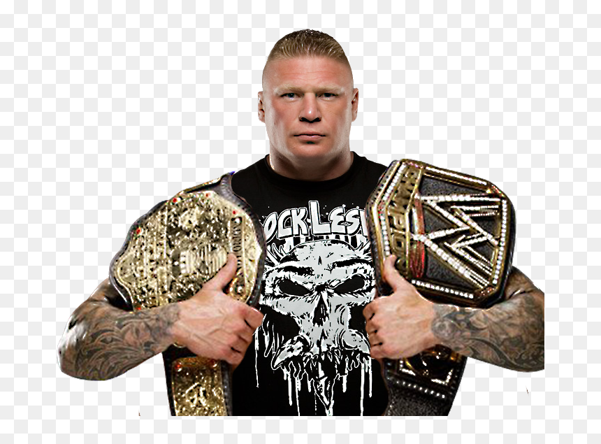 Lesnar And The Belts - Wwe Brock Lesnar Wwe World Heavyweight Champion, HD Png Download - brock lesnar png