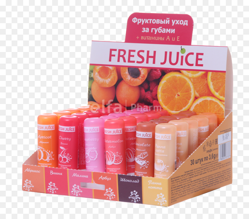 A Set Of Fruit Hygienic Lipstick 30 Pcs - Tangerine, HD Png Download - fresh juice png