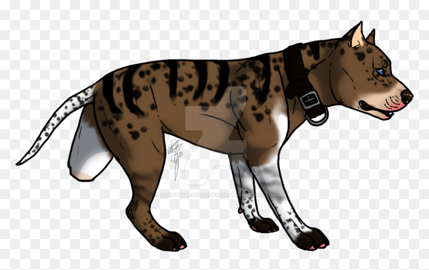 Pitbull Auction By Adoptablesofallkinds - Spotted Hyena, HD Png Download - pitbull png
