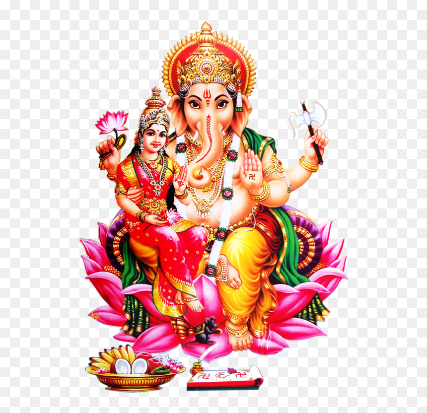 Transparent Ganesha Lakshmi Krishna Religion Mythology - Religion, HD Png Download - lakshmi png