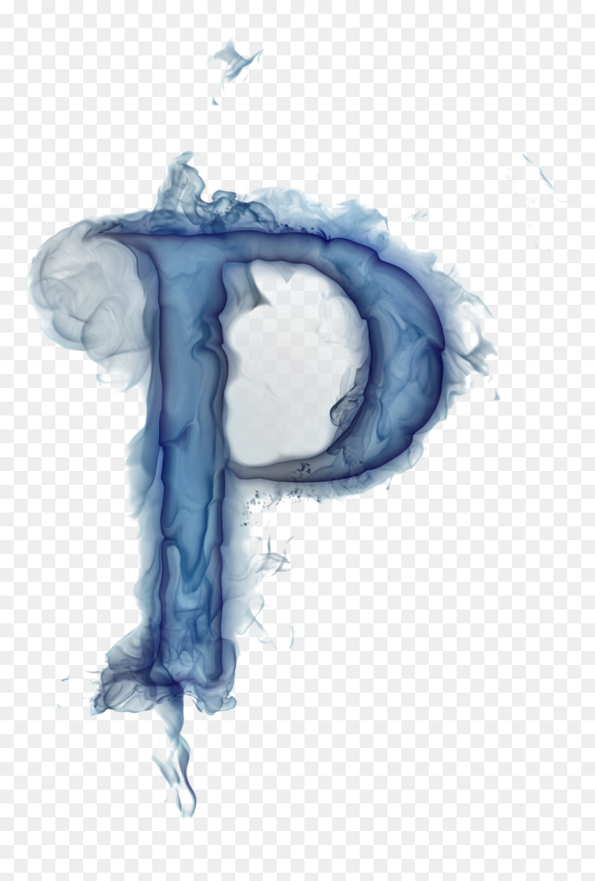 Jet Clipart Smoke - Smoke Letter P Png, Transparent Png - blue smoke png