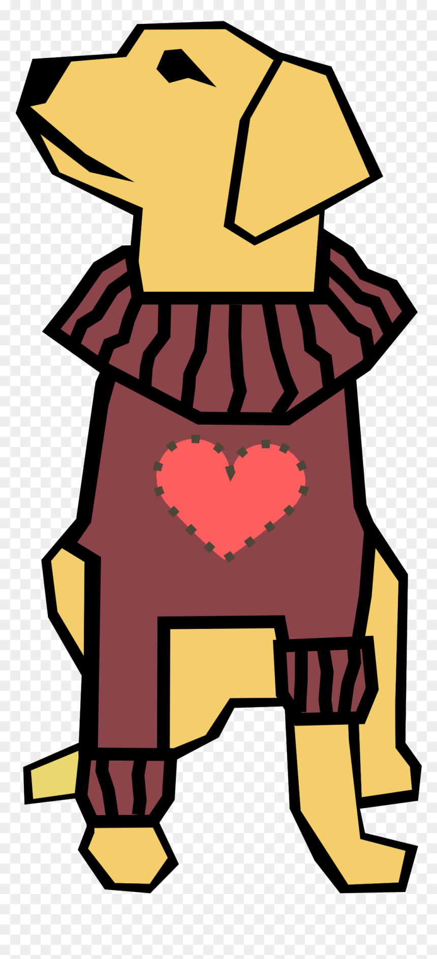 Dog In Valentine"s Day Shirt - Drawings With Straight Lines, HD Png Download - straight line png