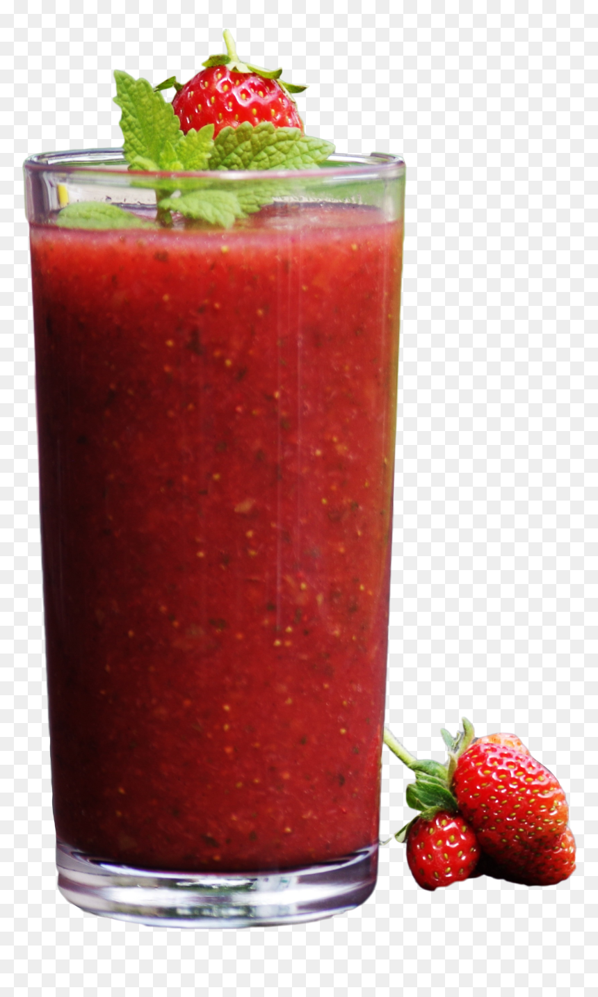 Fruit Strawberry Png Image - Transparent Background Smoothie Clipart Png, Png Download - juice glass png