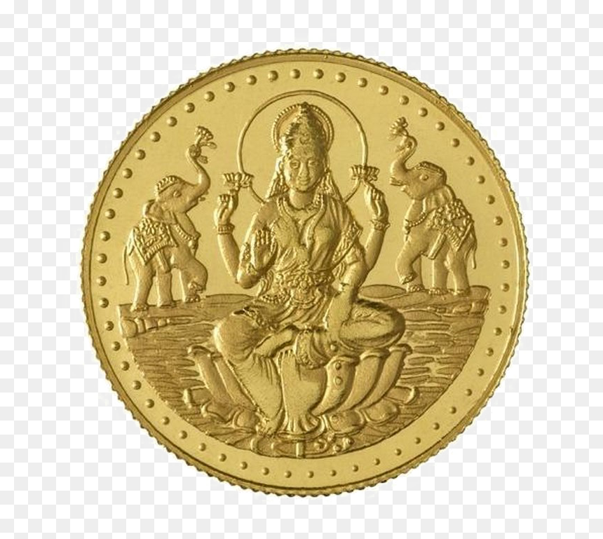 Lakshmi Gold Coin Download Transparent Png Image - Lakshmi Gold Coin, Png Download - lakshmi png