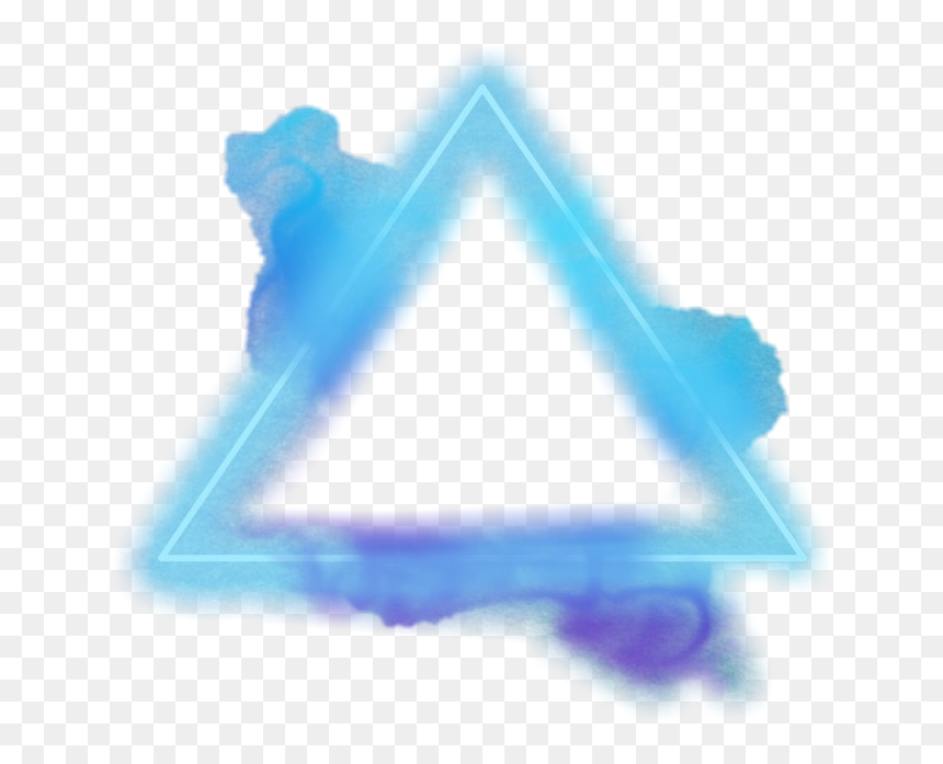 #triangle #frame #geometry #blue #smoke - Triangle, HD Png Download - blue smoke png