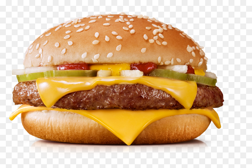 Mcdonald"s Quarter Pounder Cheeseburger Hamburger Restaurant - Mcdonalds Quarter Pounder Png, Transparent Png - cheeseburger png