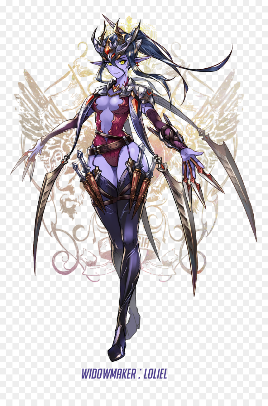 Overwatch Final Fantasy Style, HD Png Download - widowmaker png