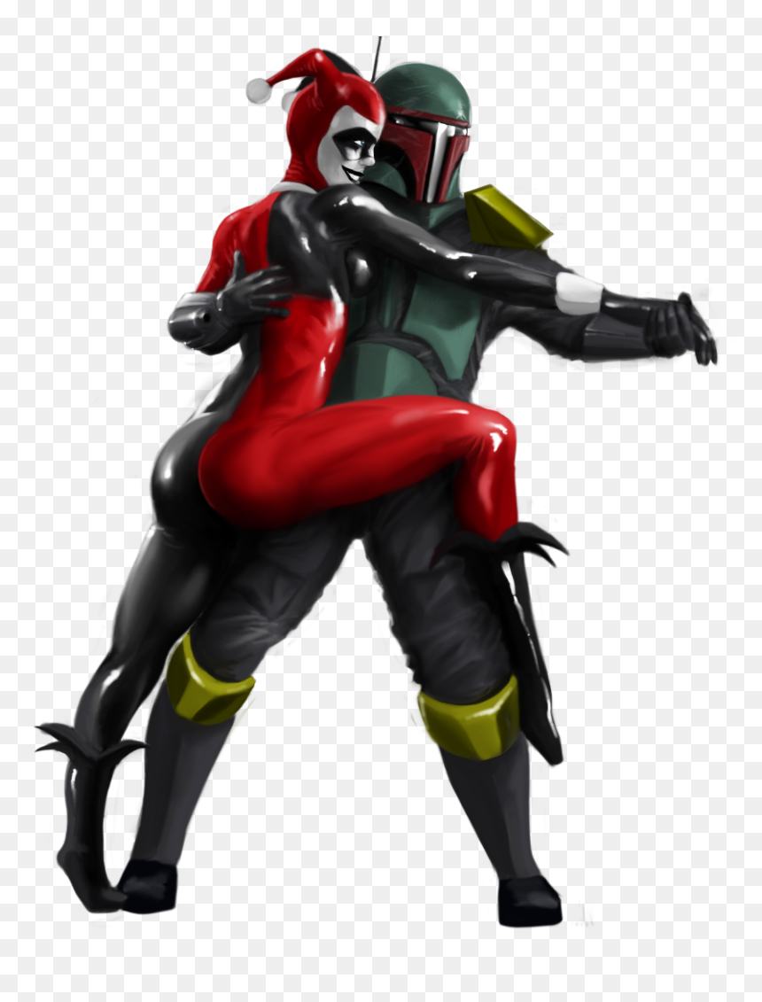 Fan-madeharley/boba Fett Crossover Done By /u/taco144 - Harley Quinn And Boba Fett, HD Png Download - boba fett png
