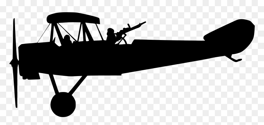 Old Airplane Silhouette Png, Transparent Png - soldier silhouette png