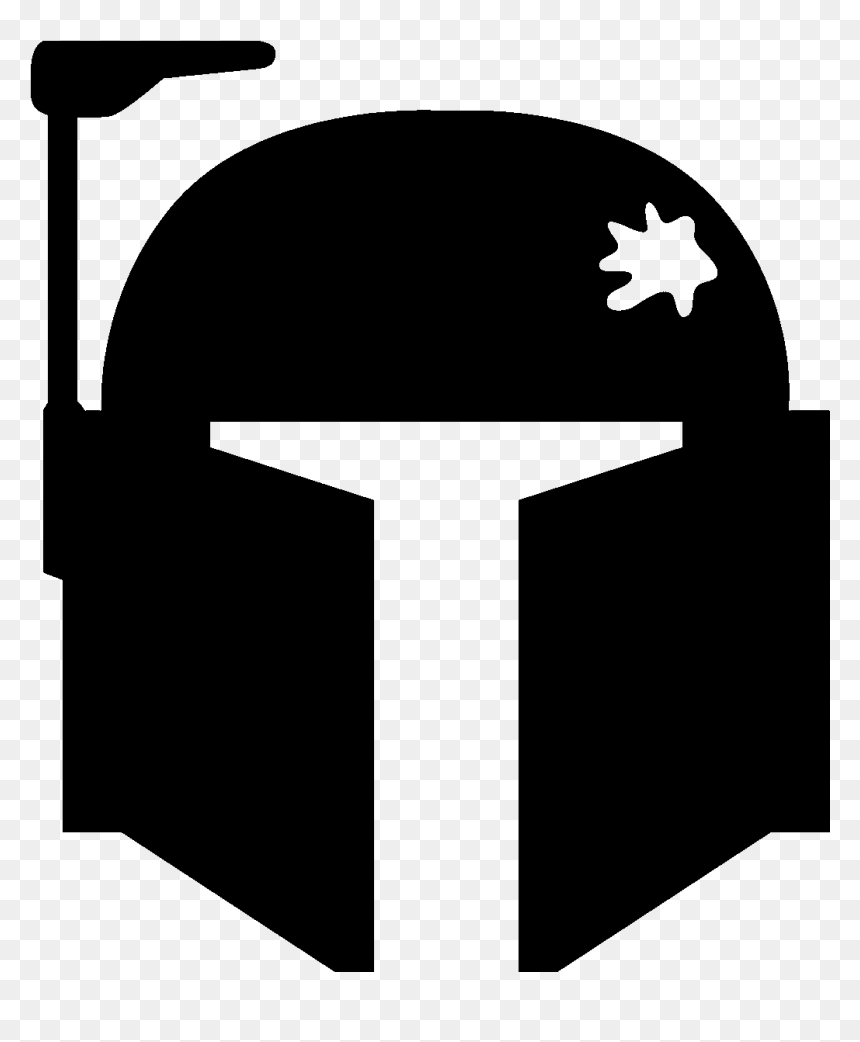 Sticker Tete De Robot Ambiance Sticker Mac Bobafett - Boba Fett Silhouette Png, Transparent Png - boba fett png