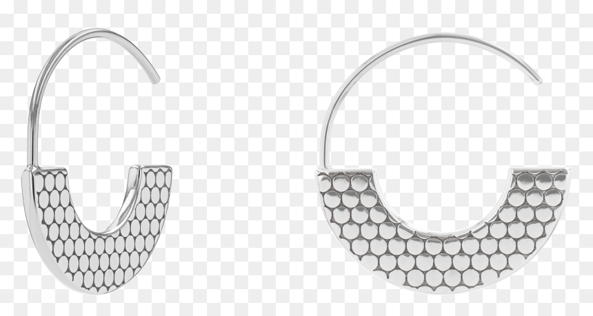 Movado Textured Hoop Earrings - Earrings, HD Png Download - metal texture png