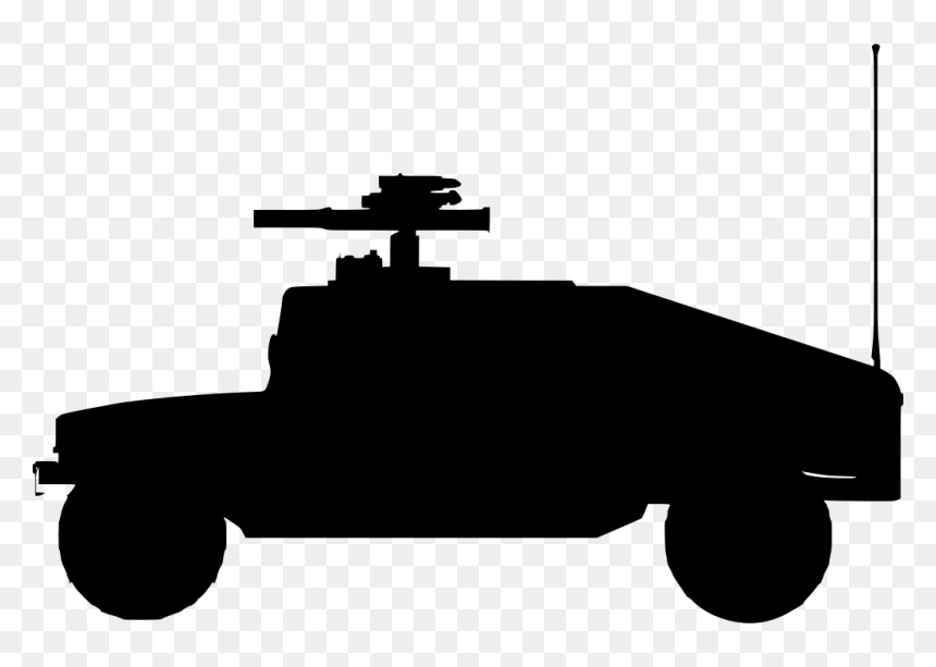 Army Humvee Clipart, HD Png Download - car silhouette png