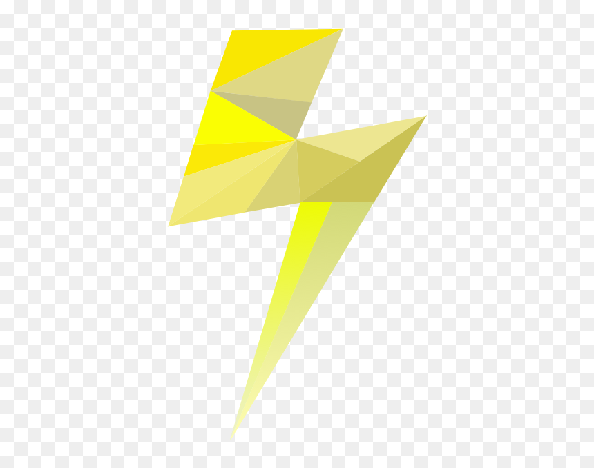 Low Poly Series - Triangle, HD Png Download - lighting bolt png