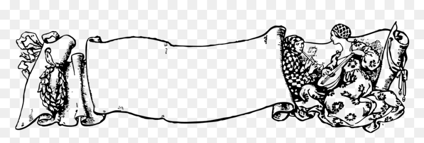 Thumb Image - Scroll Black And White, HD Png Download - scroll banner png