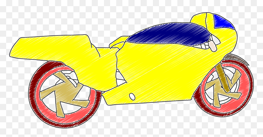 Basic Bike Drawing Color Png - Basic Drawing Pictures Color, Transparent Png - color png