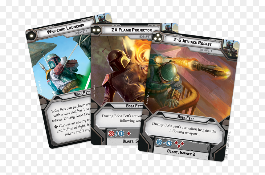 Transparent Boba Fett Png - Star Wars Legion Boba Fett Cards, Png Download - boba fett png
