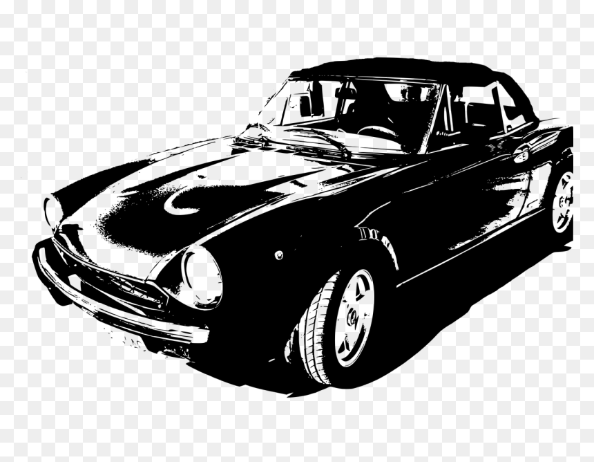 Antique Car, HD Png Download - car silhouette png