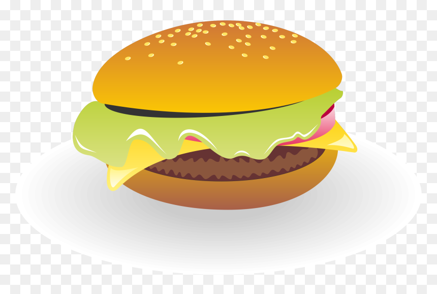 Cheeseburger Vector Clip Arts - Cheese Burger Vector Png, Transparent Png - cheeseburger png