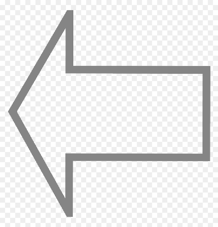 Black, Left, Outline, Arrow, Shapes, Direction - Arrow Drawing For Kid, HD Png Download - rectangle outline png