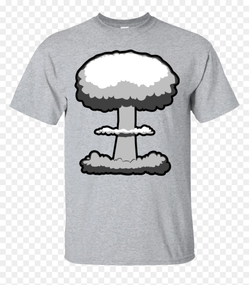 Mushroom Cloud Graphic T-shirt - Atom Bomb Explosion Clipart, HD Png Download - mushroom cloud png