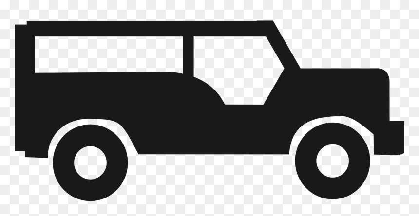 Jeepney Clipart Black And White, HD Png Download - car silhouette png