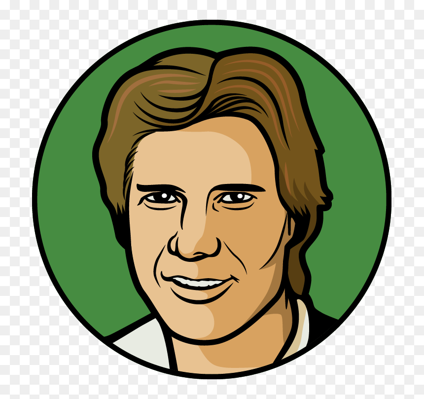 Attacking Midfielder, Right - Han Solo Drawing Easy, HD Png Download - han solo png