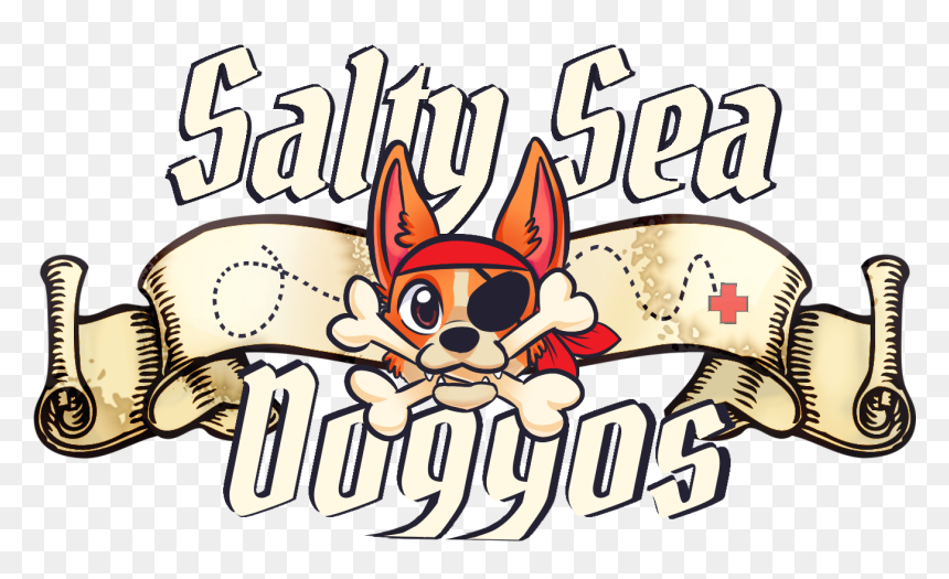 Salty Sea Doggos - Cartoon, HD Png Download - scroll banner png