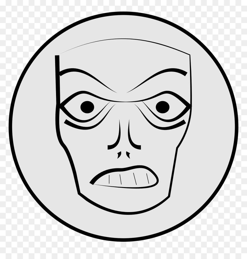 Kızgın Maske, HD Png Download - angry face png