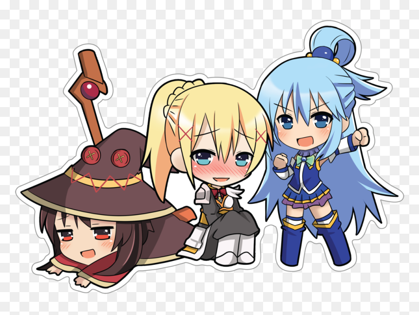 Konosuba Chibi Darkness, HD Png Download - megumin png