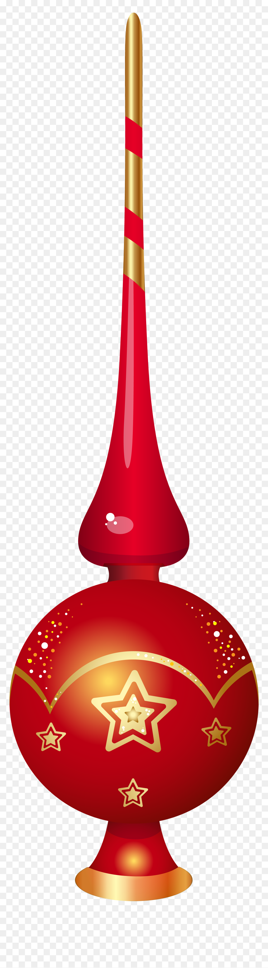 Tree Top Clipart Vector Library Download Red Christmas - Christmas Ornament, HD Png Download - tree top png
