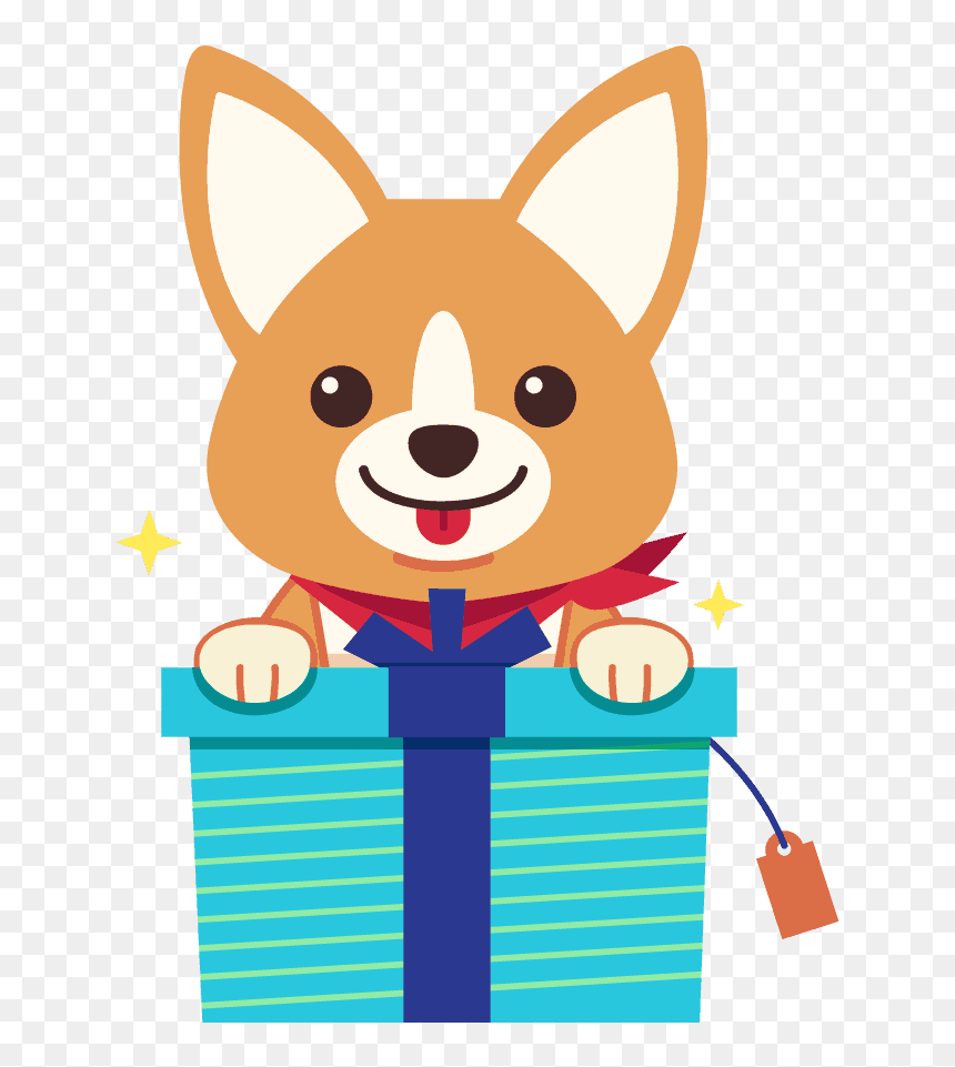 Corgi With A Gift - Clipart Corgi Transparent Background, HD Png Download - corgi png